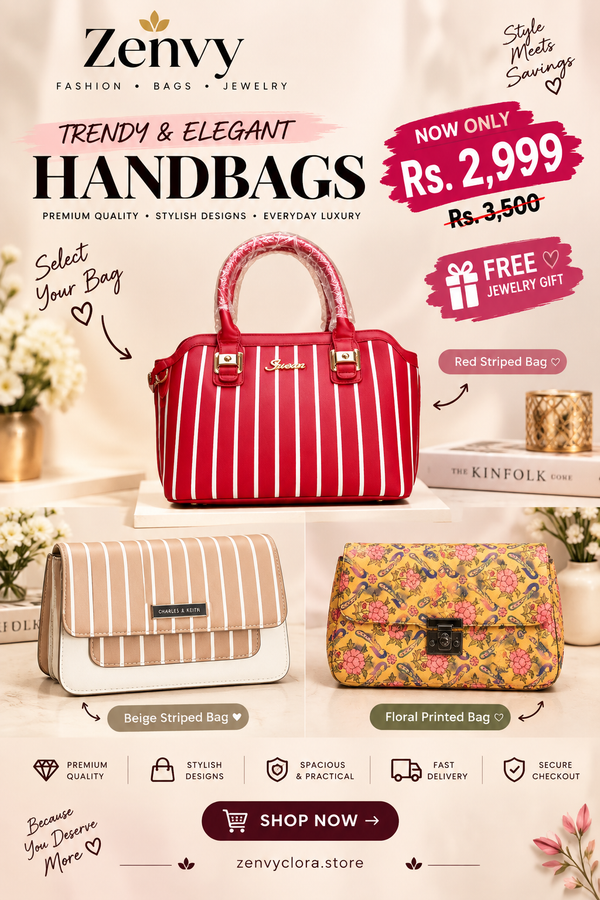 Premium Handbag with Free Indian Designer Ring – Bumper Offer